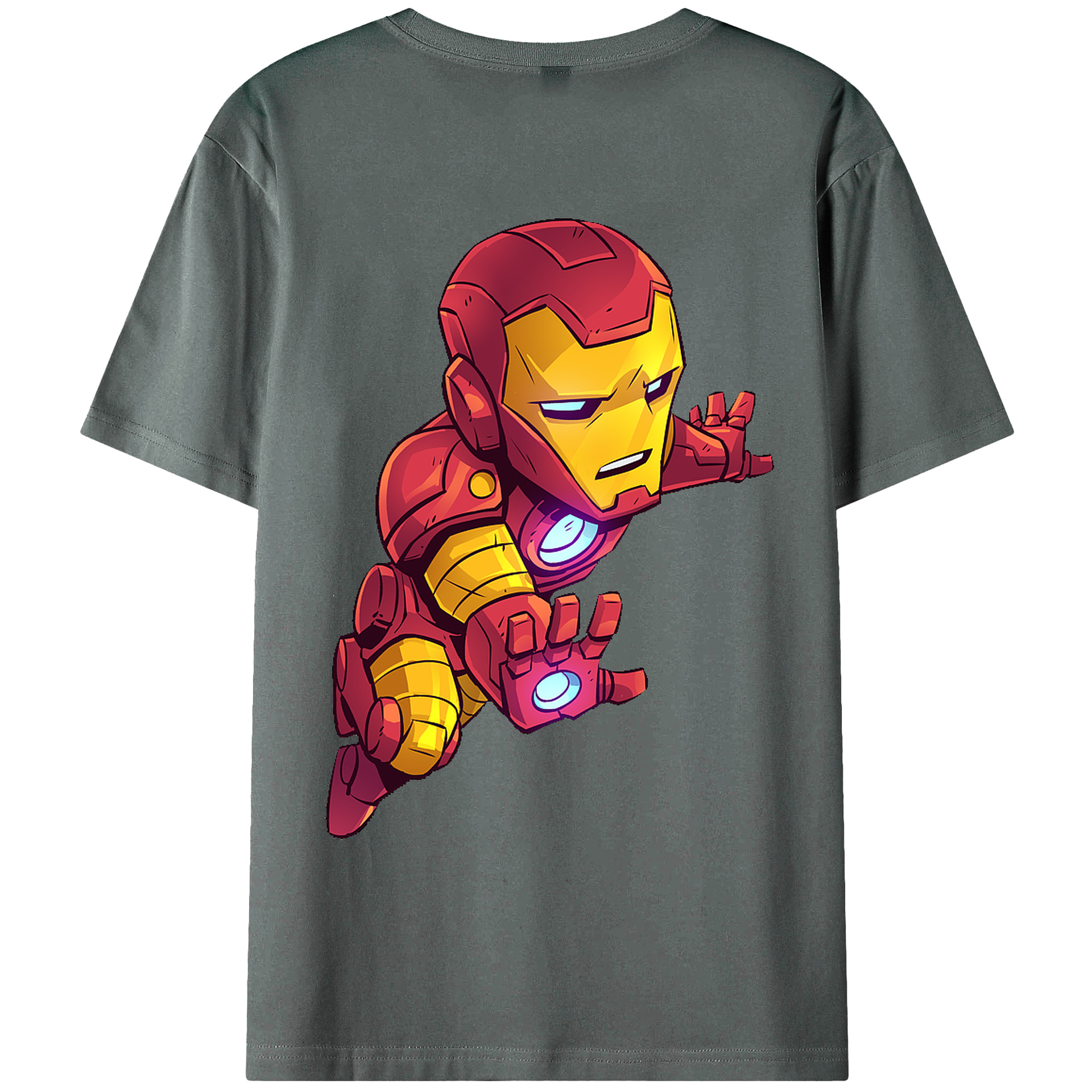 （画像用） アベンジャーズ The Avengers 綿100％ メンズ半袖Tシャツ（バックプリント） 通気性